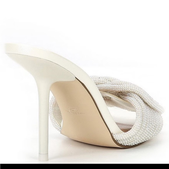 Steve Madden Applaud Pearl Embellished Knot Square Toe Dress Sandals - Picture 2 of 6